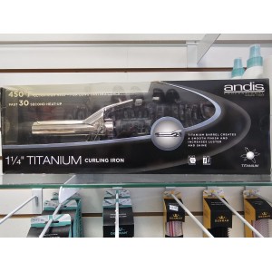 ANDIS TITANIUM CURLING IRON 1 1/4in DUAL VOLTAGE